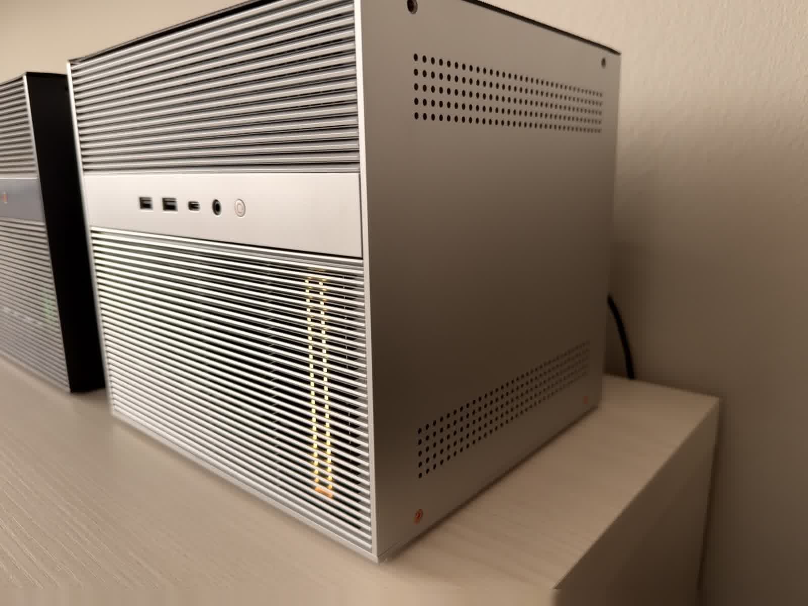 Close-up of the ZimaCube 2 chassis during the hardware swap