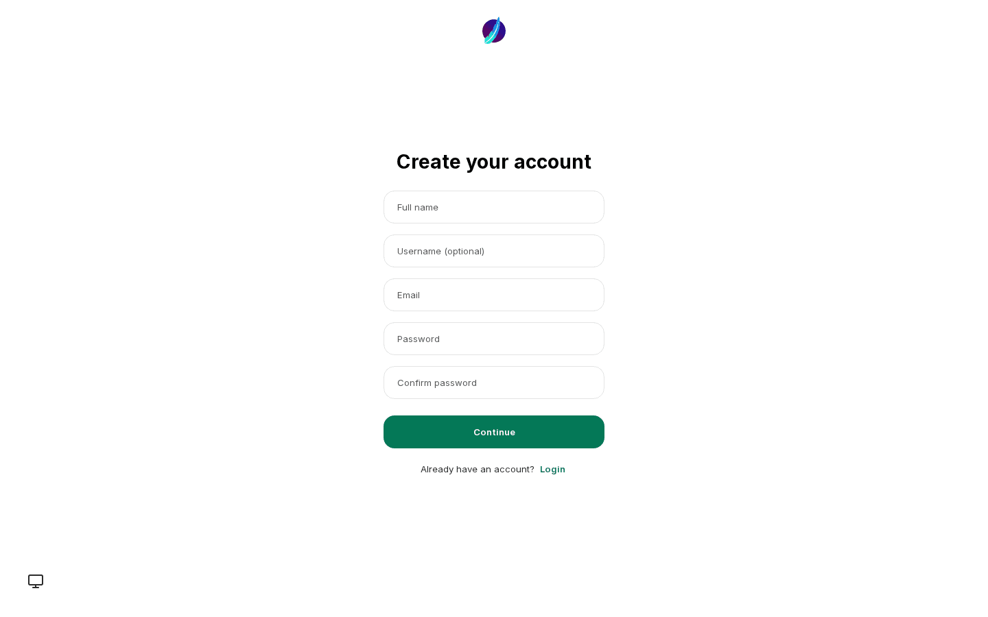LibreChat registration page served from the Cube