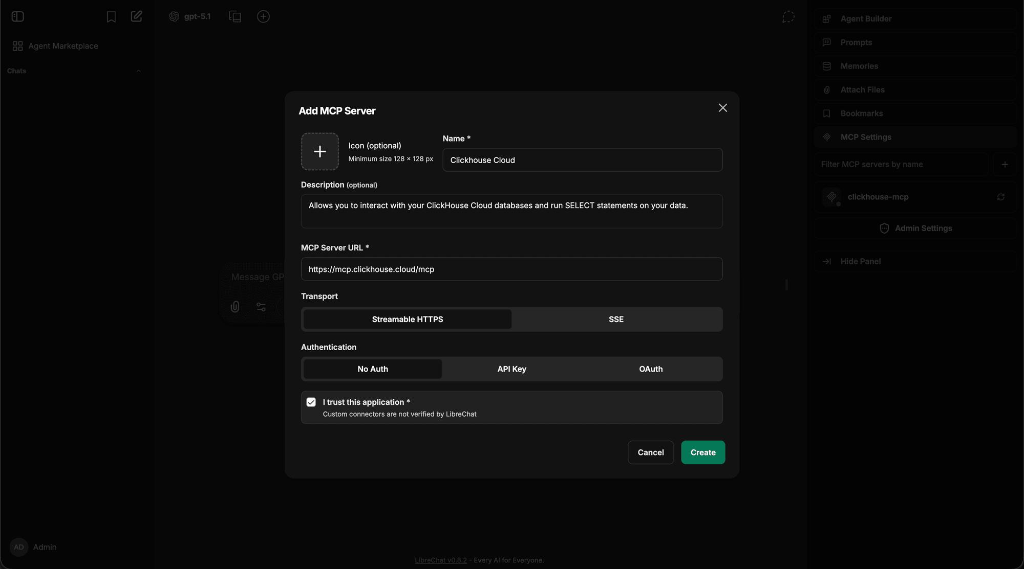 Add MCP Server Dialog