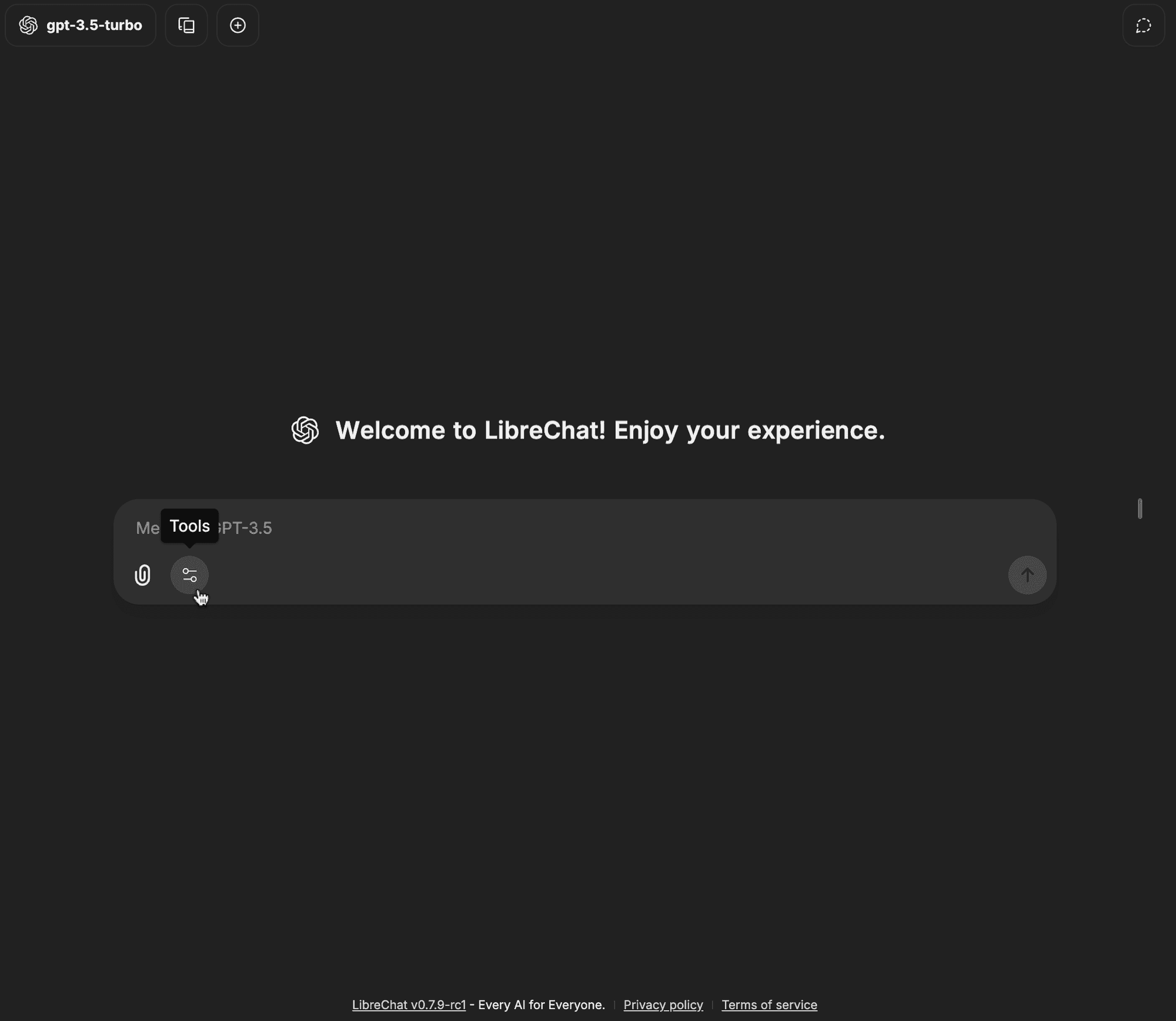 Pulsante di configurazione degli strumenti