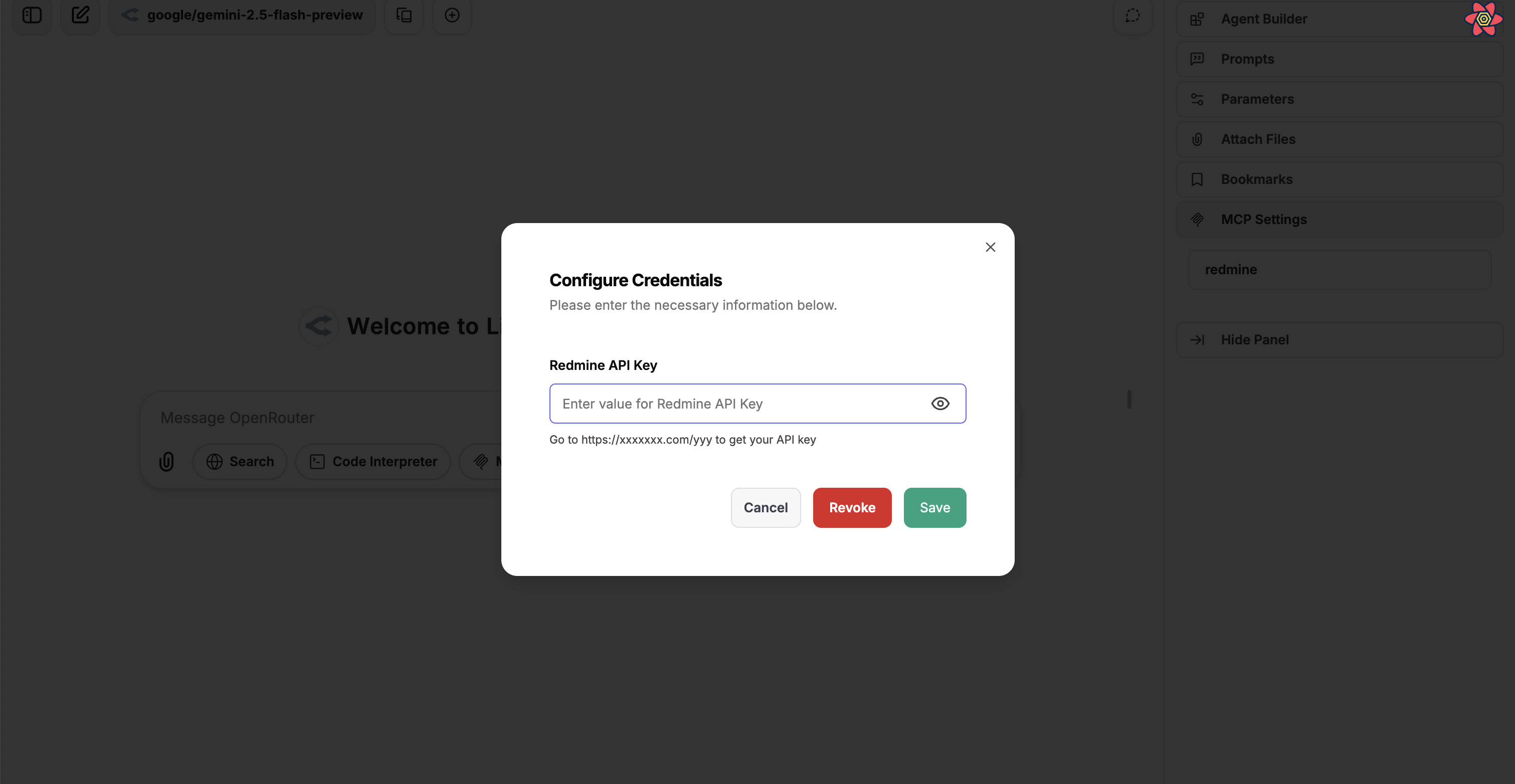 MCP Per-User Variables Configuration - Assistant Access Dialog