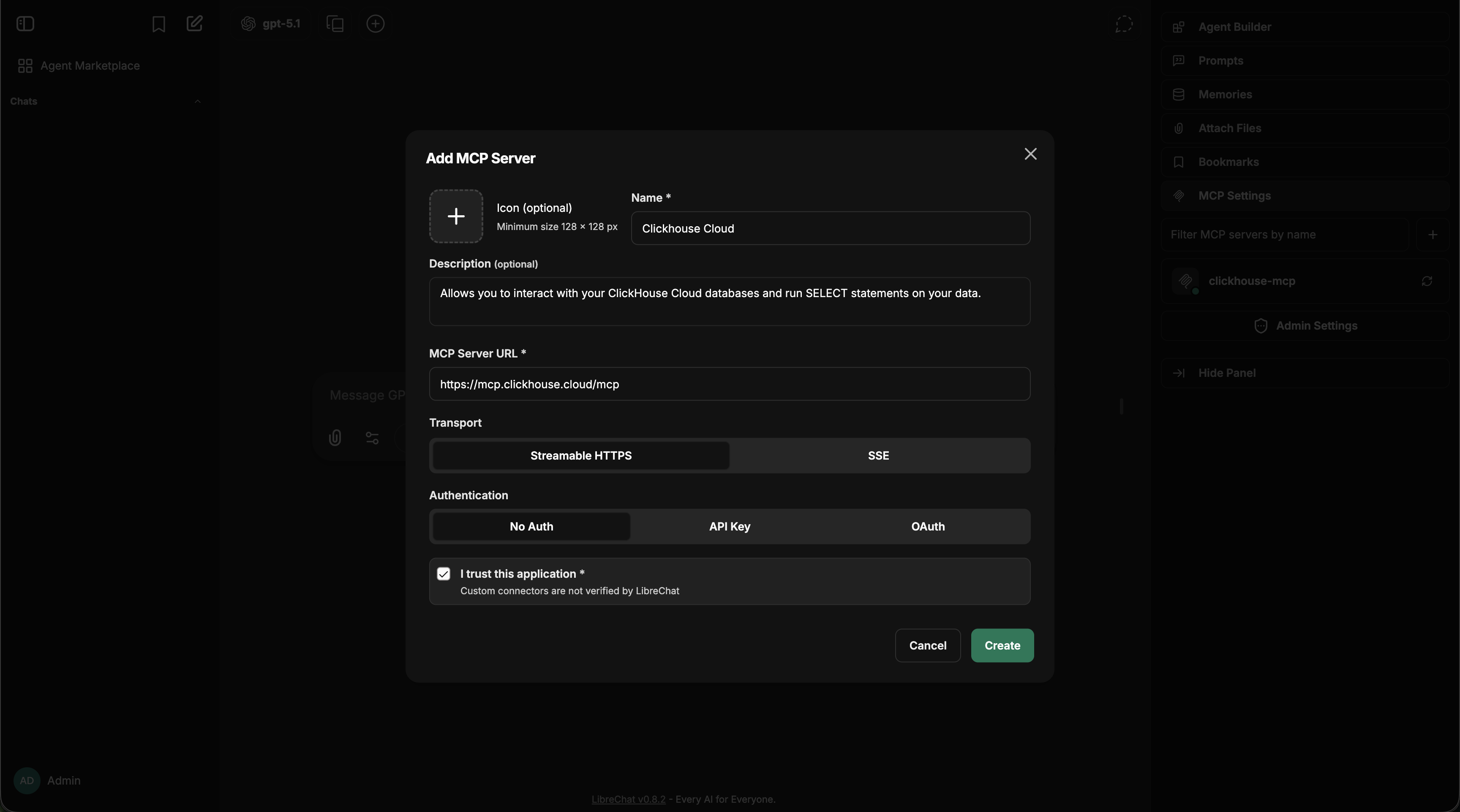 Add MCP Server Dialog